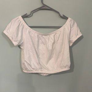 Off shoulder white crop top